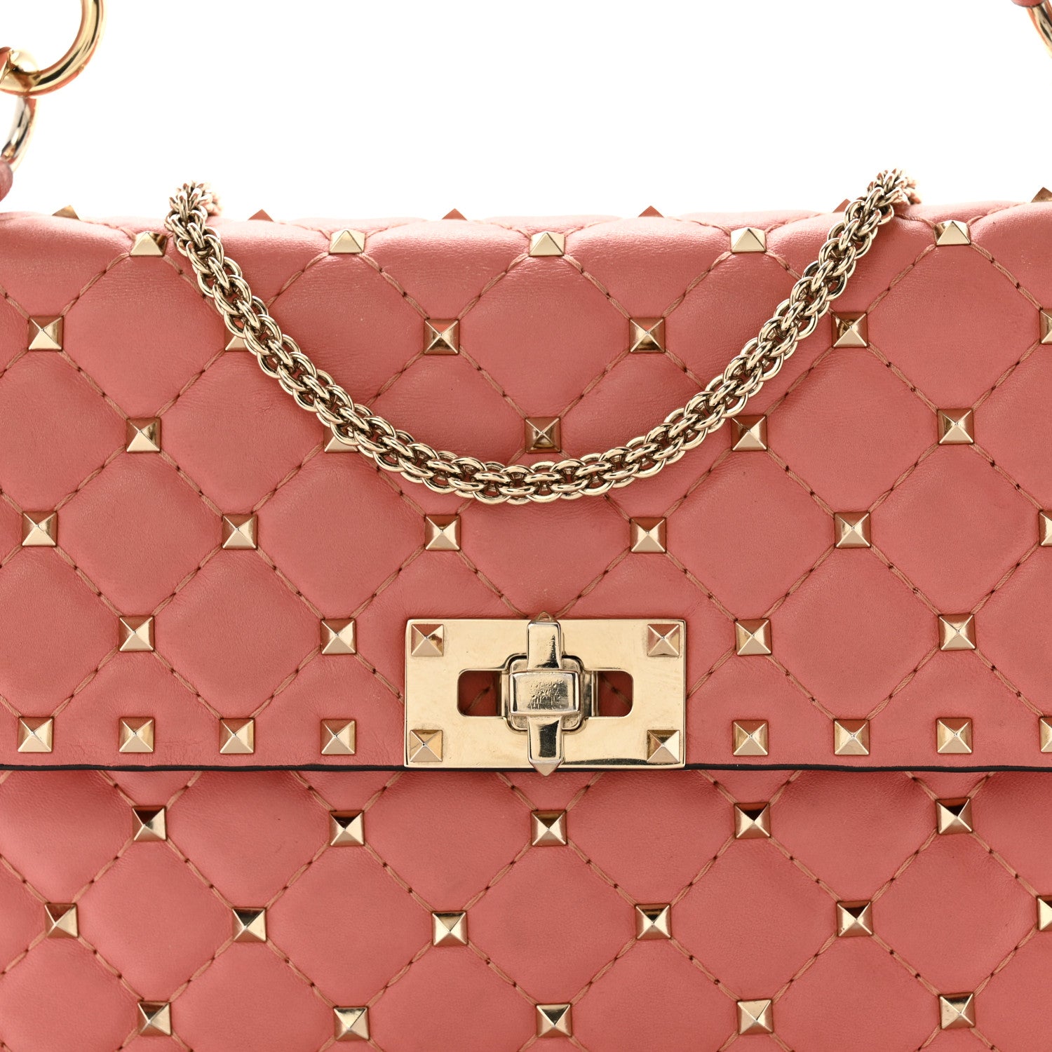 Valentino Garavani Nappa Medium Rockstud Spike Shoulder Bag Paradise Rose 8 of 10