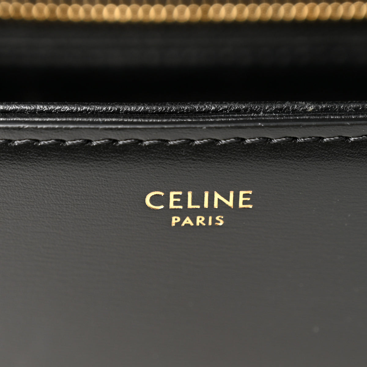Celine Shiny Calfskin Teen Triomphe Black 6 of 10
