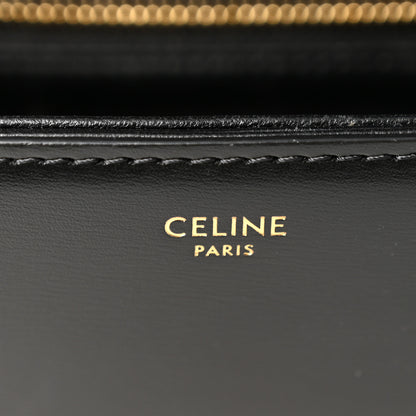 Celine Shiny Calfskin Teen Triomphe Black 6 of 10