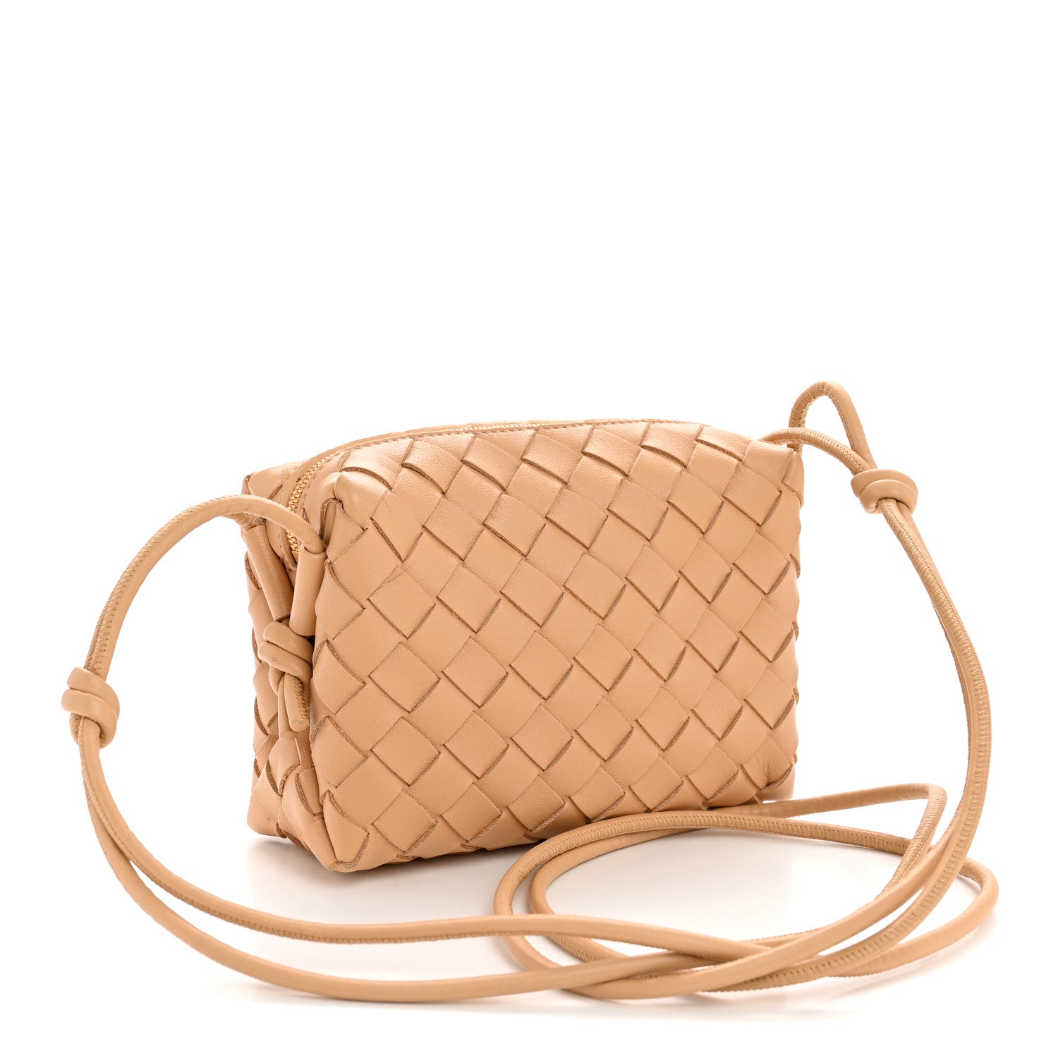 Bottega Veneta Nappa Intrecciato Mini Loop Camera Bag Almond 3 of 10