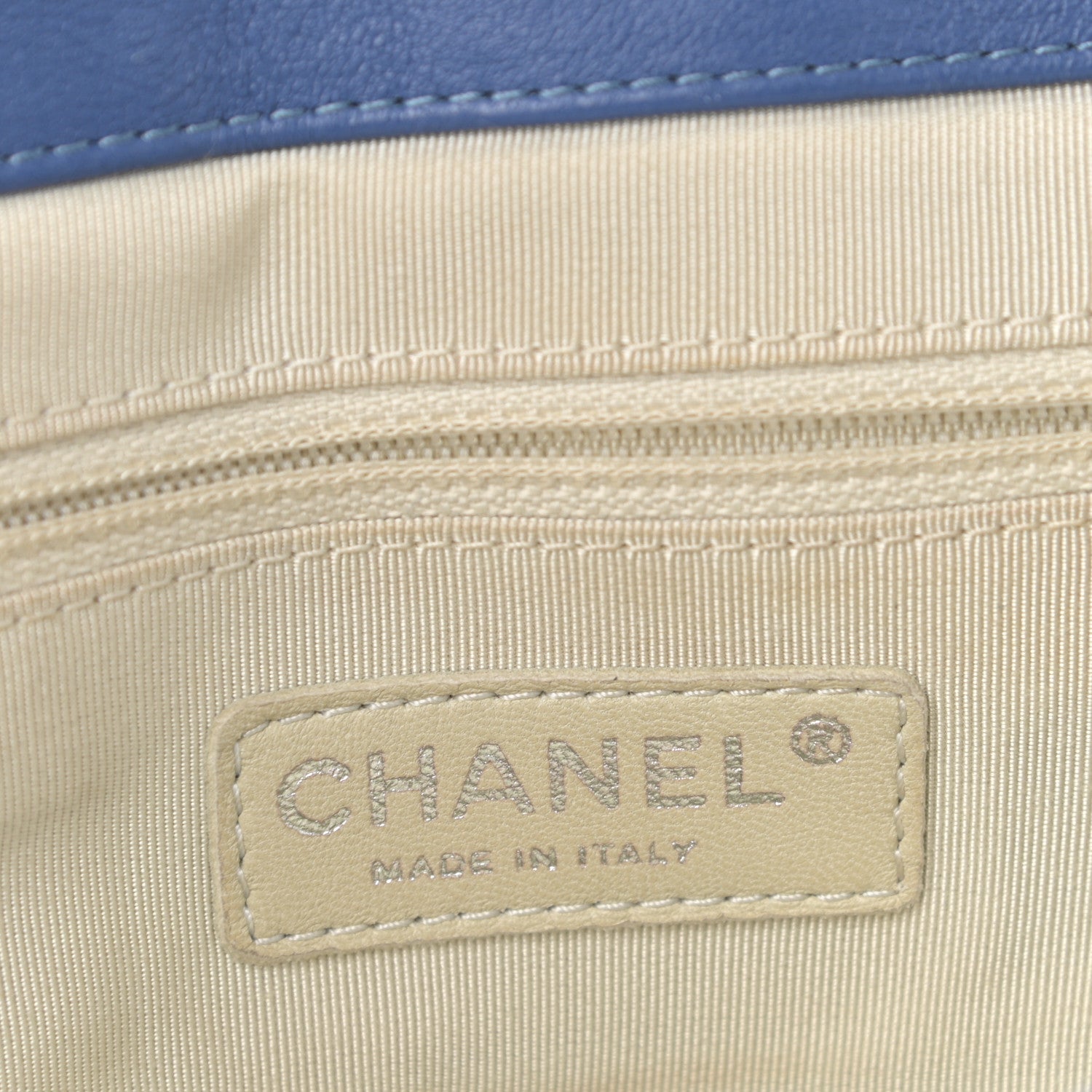 Chanel Washed Lambskin Quilted Medium Chain Around Messenger Blue 6 of 10