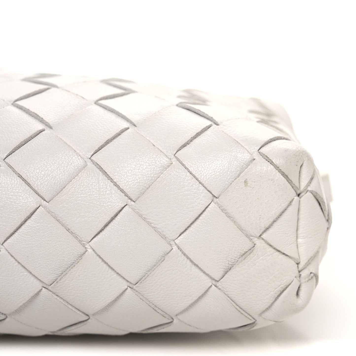 Nappa Intrecciato Candy Loop Camera Bag White