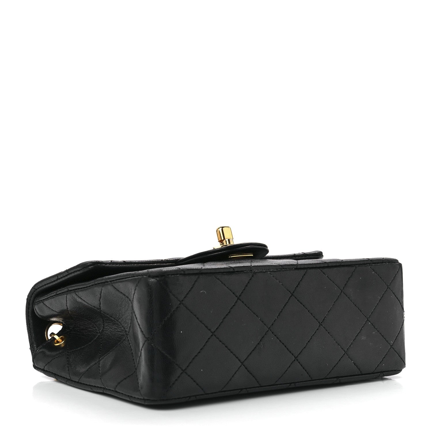 Chanel Lambskin Quilted Mini Square Flap Bag Black 3 of 12