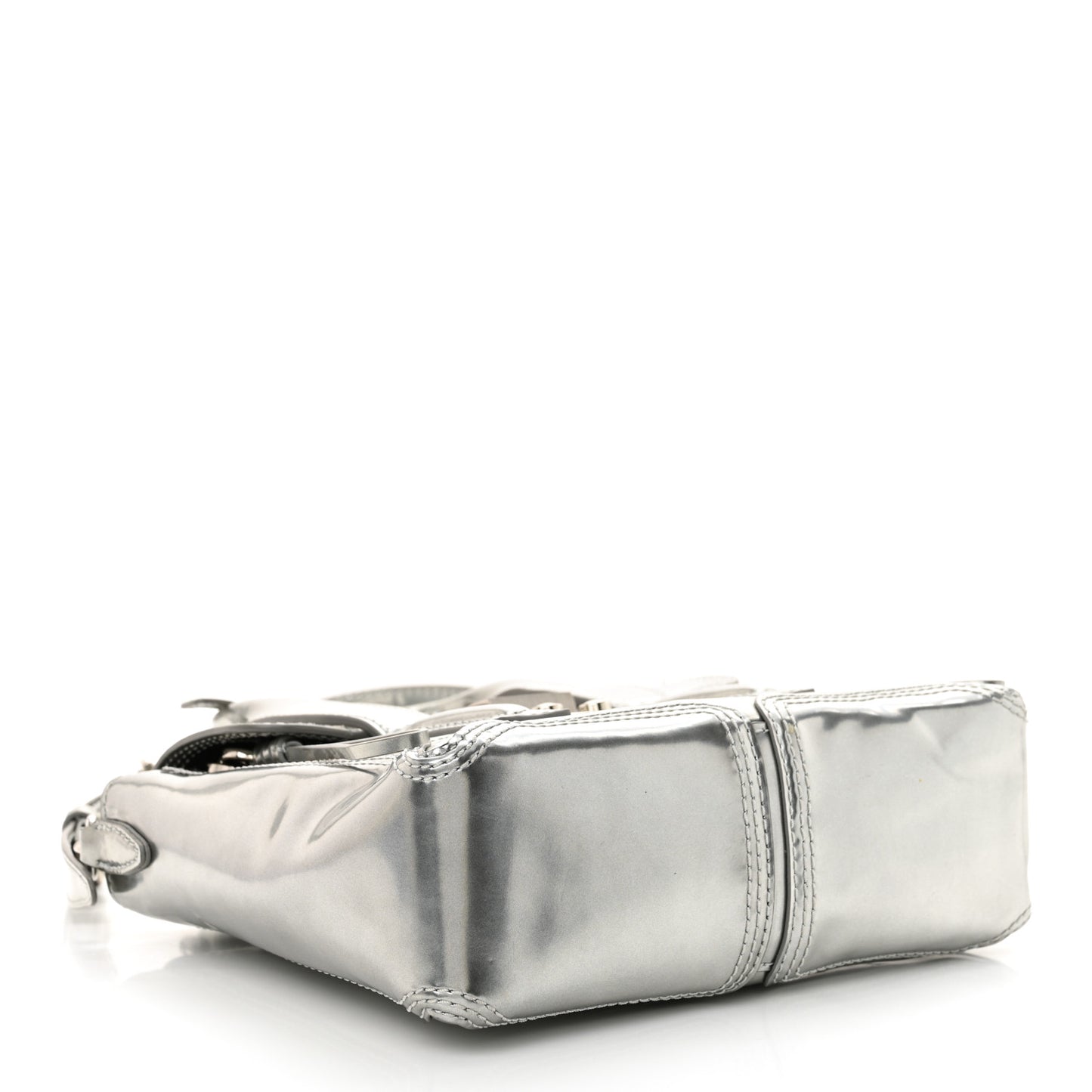 Metallic Calfskin Mini Pashli Satchel Metallic Tin