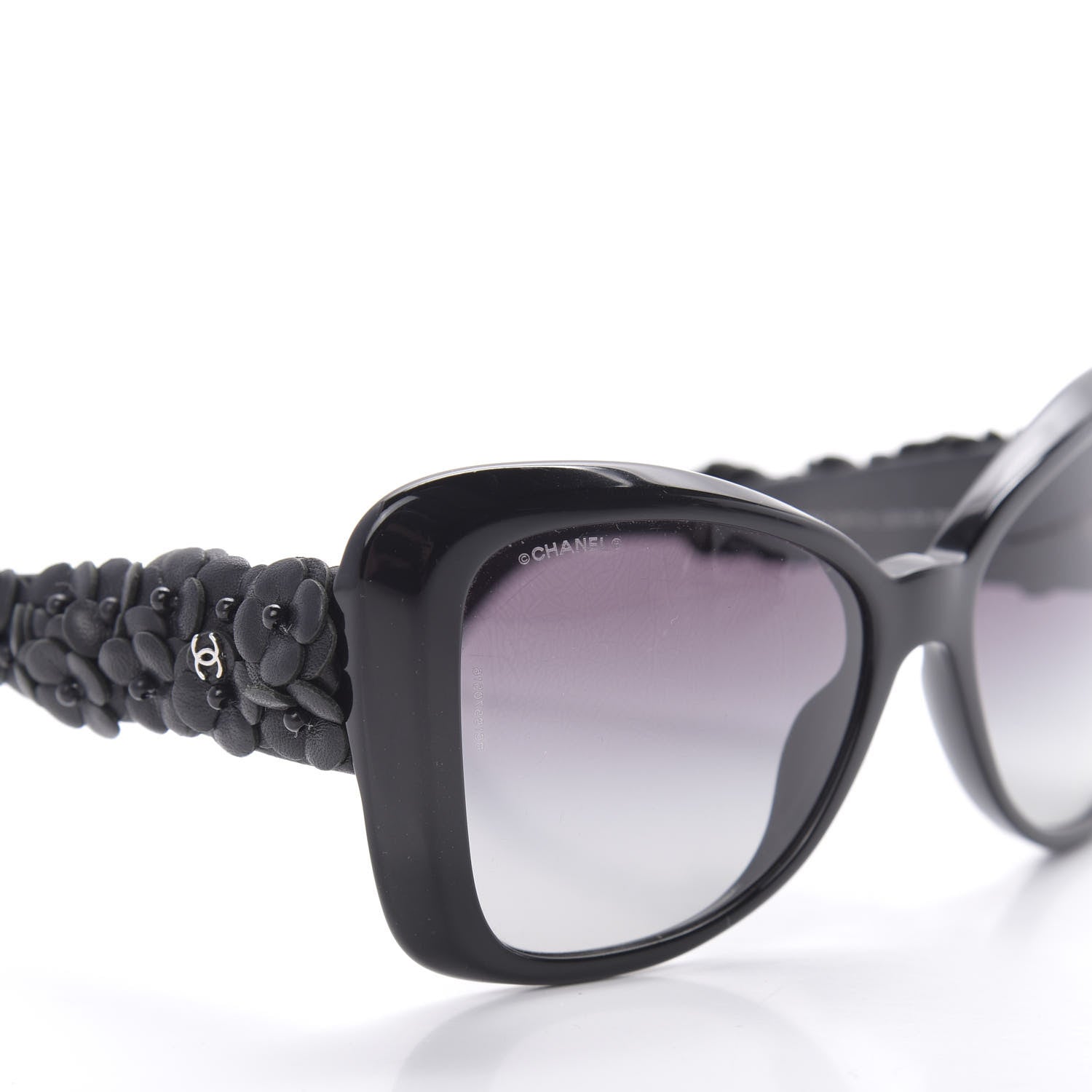 Chanel Lambskin Camellia CC Sunglasses 5317-Q Black 7 of 7