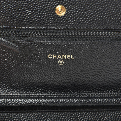 Chanel Caviar Quilted Wallet On Chain WOC Black 5 of 13