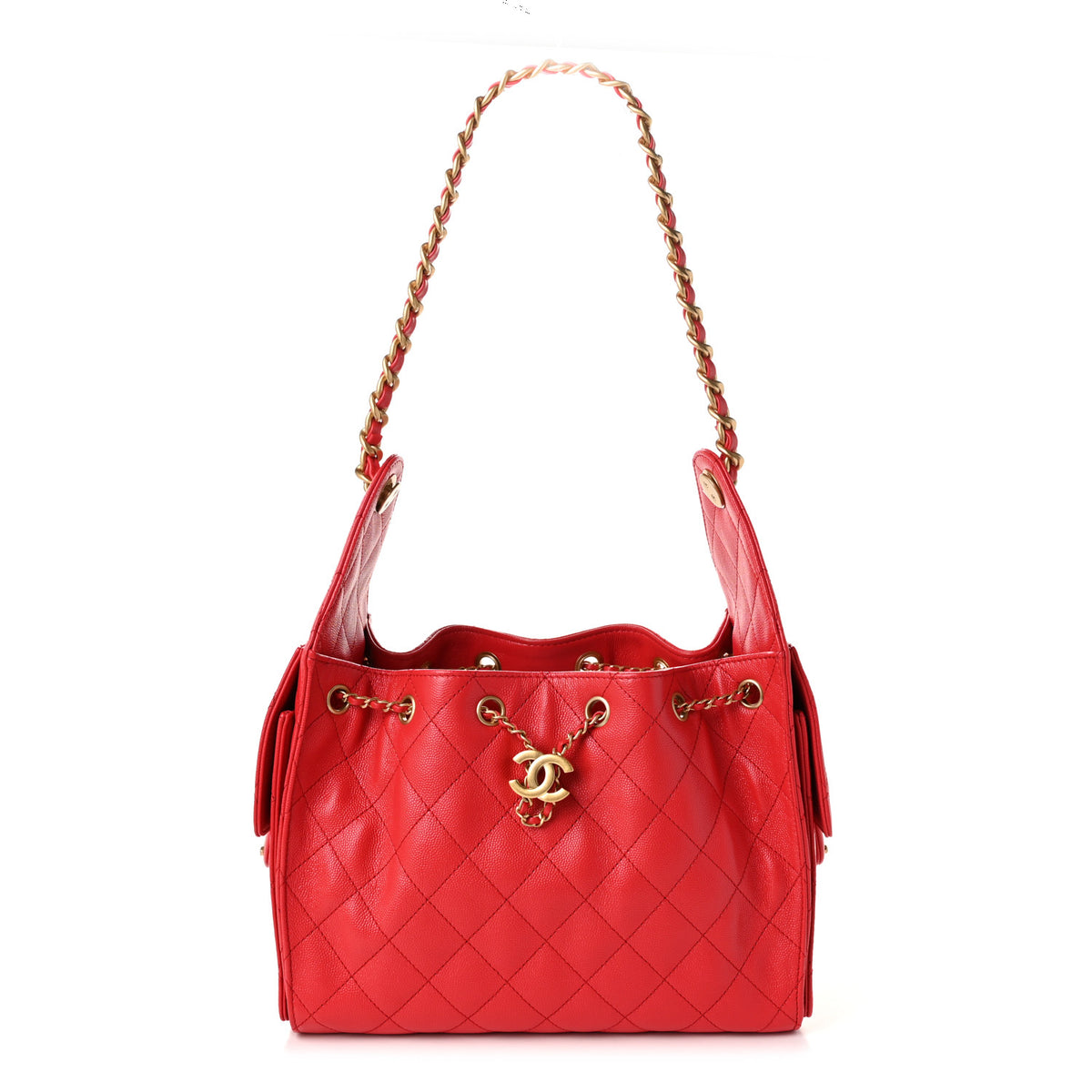 Chanel Caviar Quilted Small Chanel 25 Handbag Dark Red 1 of 11
