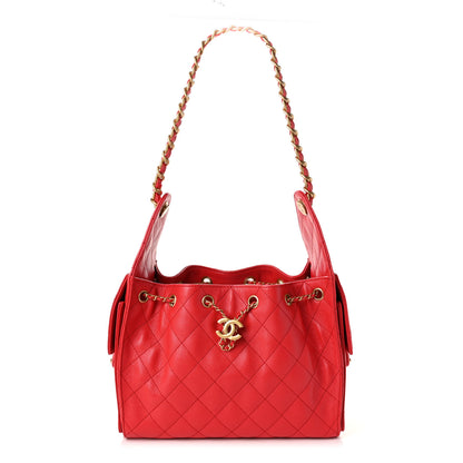 Chanel Caviar Quilted Small Chanel 25 Handbag Dark Red 1 of 11