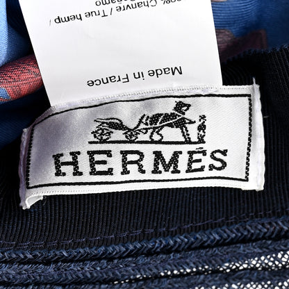 Hermes Straw Silk Scarf Chapeau Hat 8 of 9