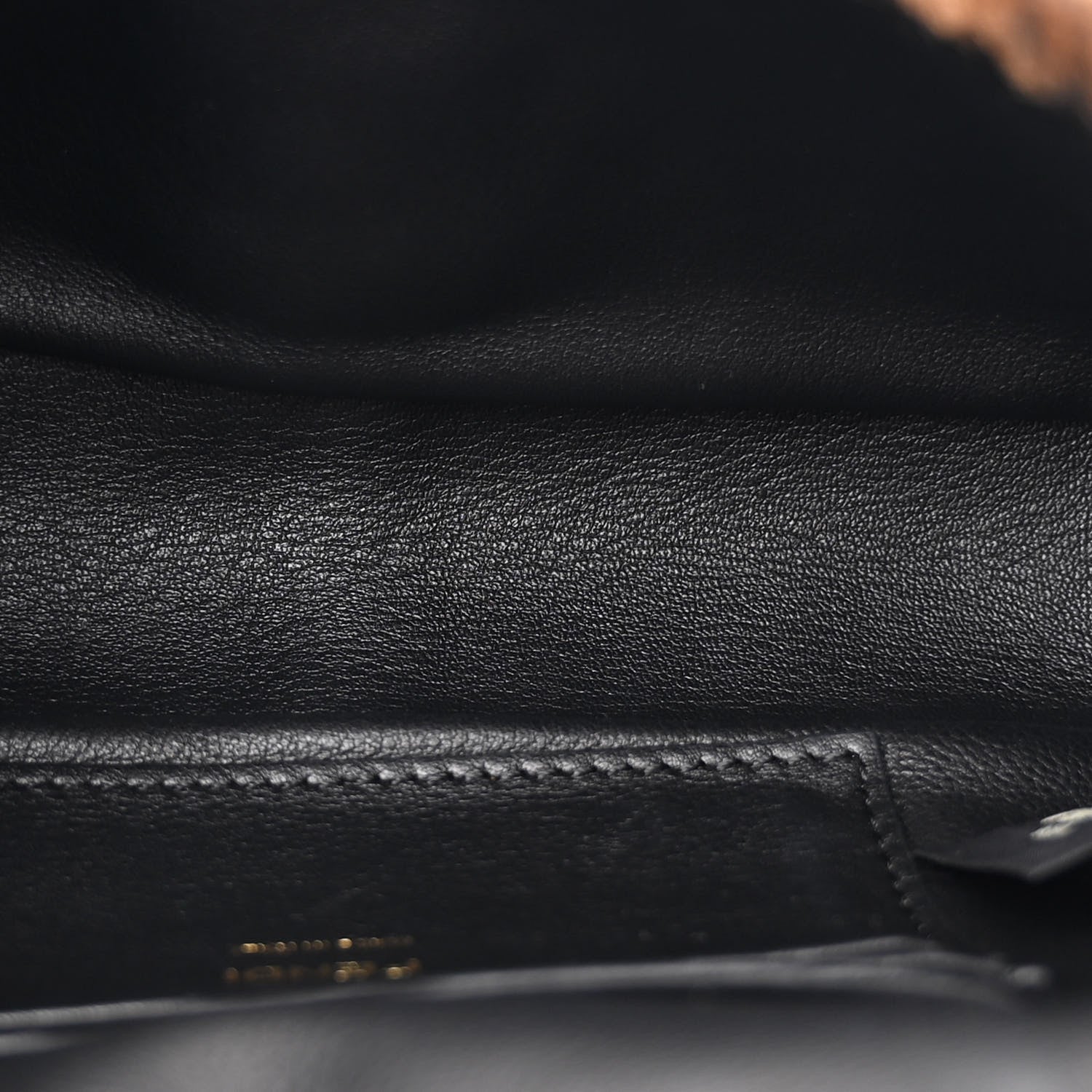 Fendi Shearling Vitello Dolce Macro FF 1974 Mini Baguette Tobacco Black 5 of 10
