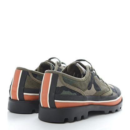 Valentino Garavani Canvas Camouflage Lace Up Shoes 42.5 Army Green 4 of 9