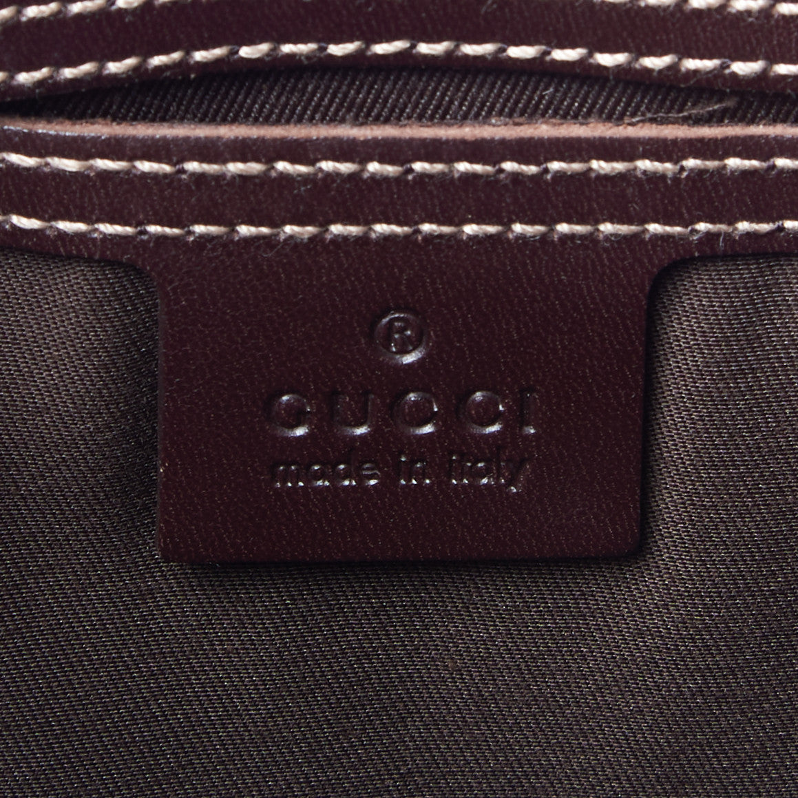 GG Supreme Monogram Drawstring Backpack Dark Brown