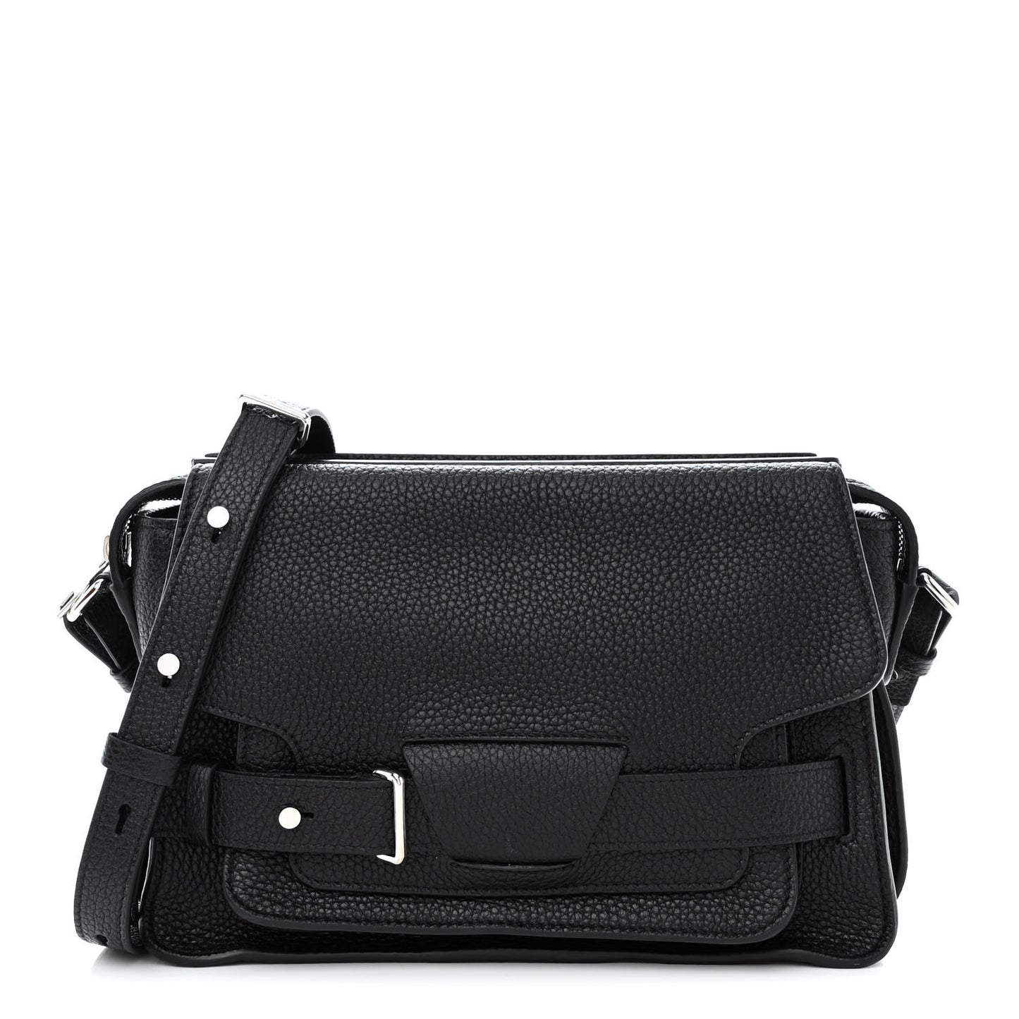 Calfskin Beacon Saddle Bag Black