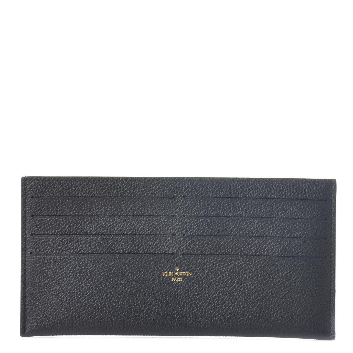 Calfskin Felicie Chain Wallet Card Holder Insert Black