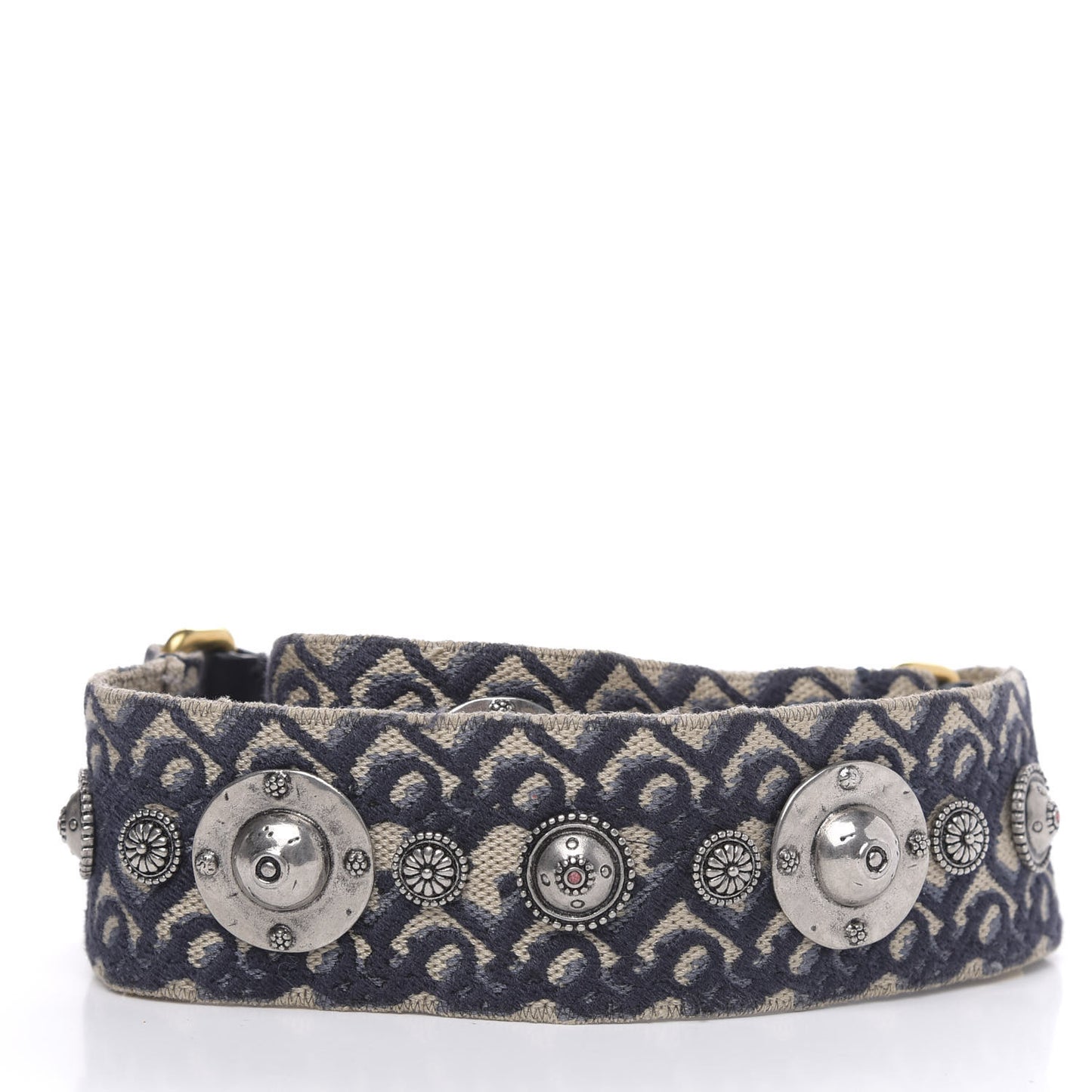 Oblique Studded Shoulder Strap Blue