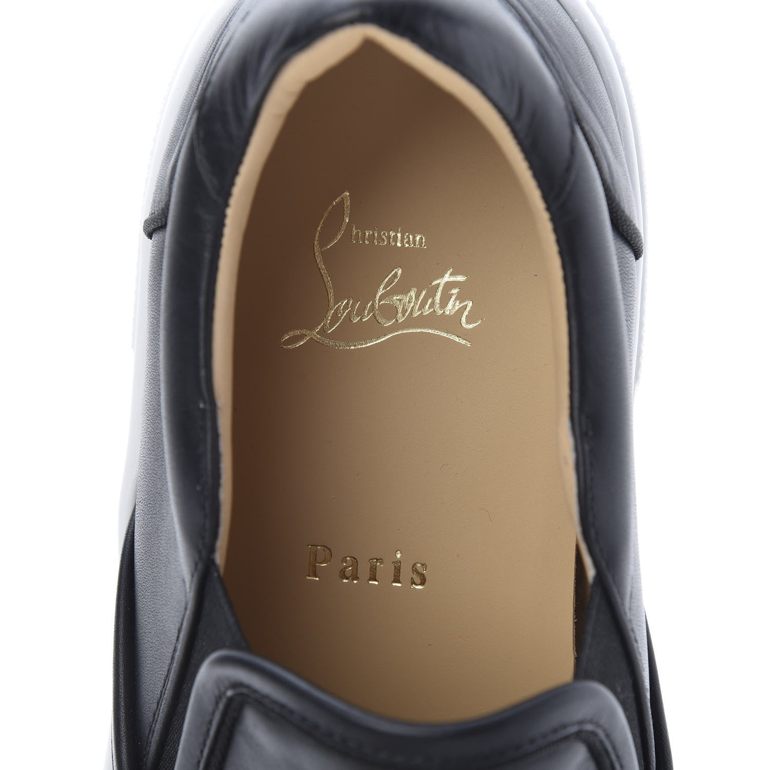 Christian Louboutin Calfskin Womens Masteral Platform Slip On Sneakers 41 Black 8 of 8