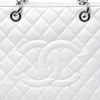 Chanel Caviar Quilted Grand Shopping Tote GST White 8 of 8