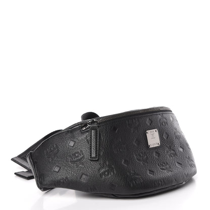 MCM Calfskin Ottomar Monogram Belt Bag Black 4 of 10