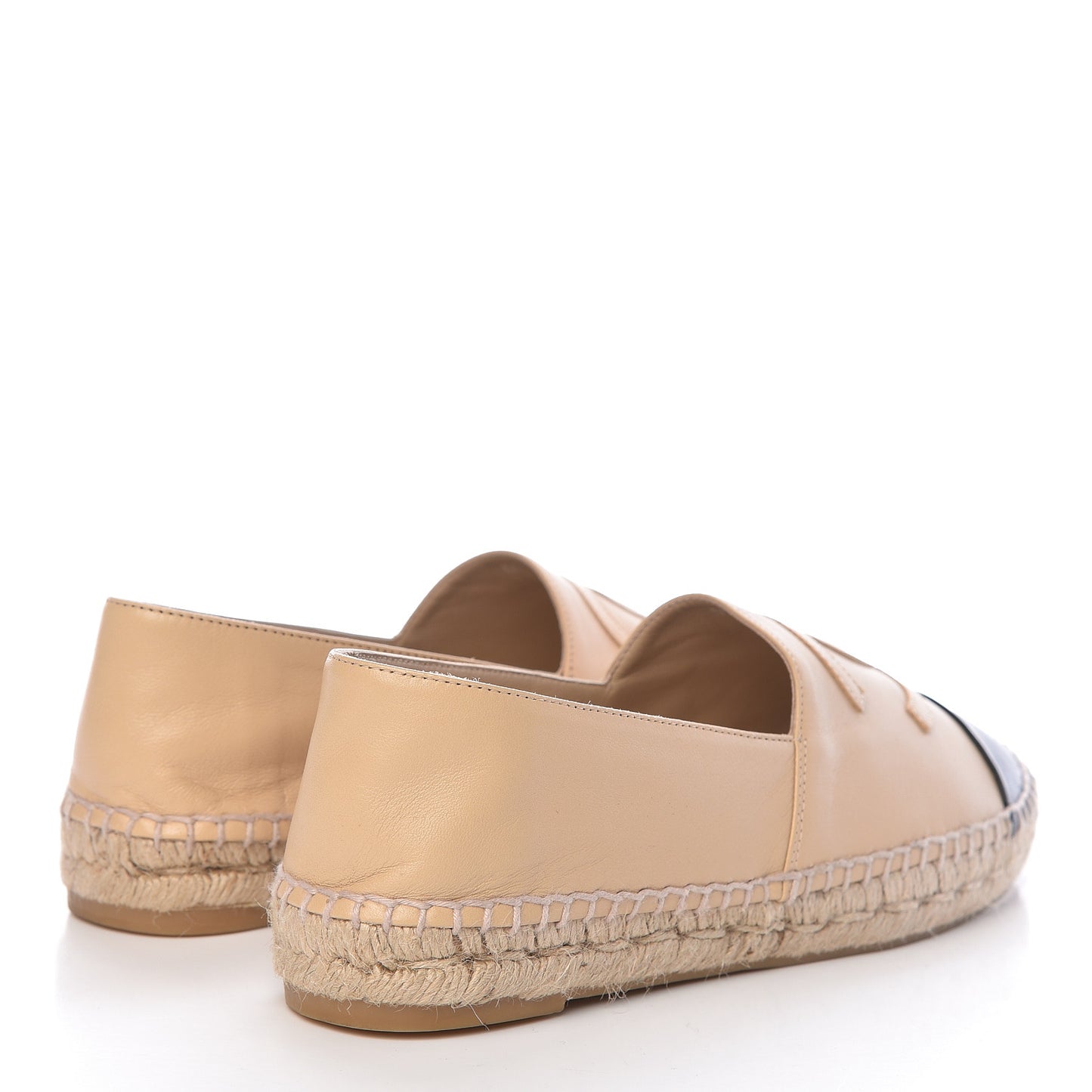 Lambskin CC Espadrilles 39 Beige Black