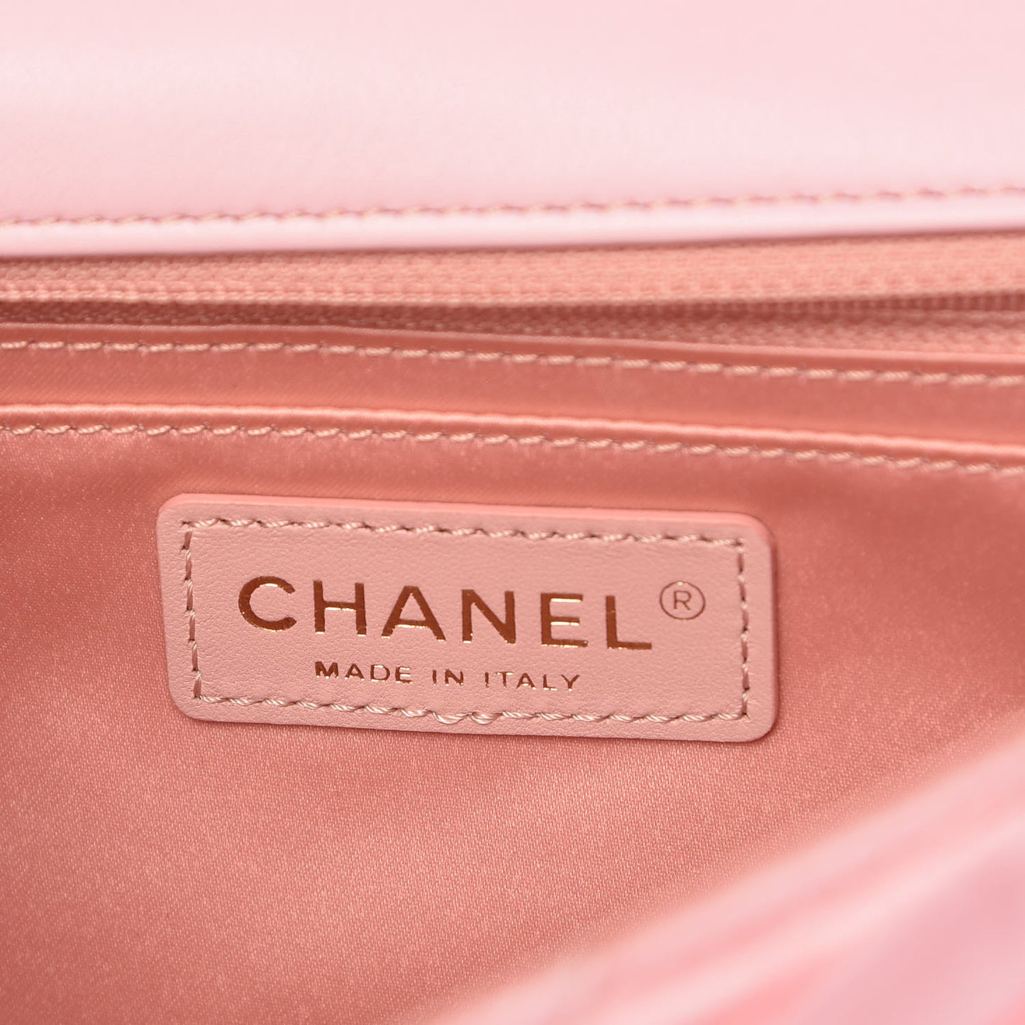Satin Quilted Pleated Flap Pink