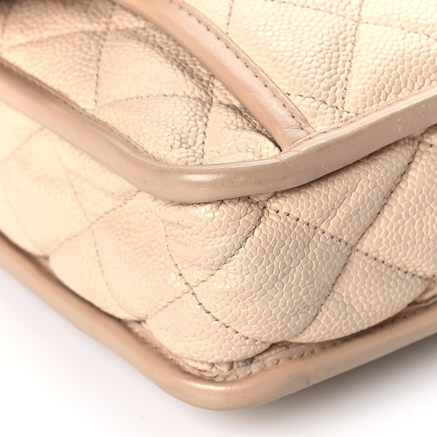 Chanel Caviar Quilted Medium French Riviera Flap Beige 8 of 11