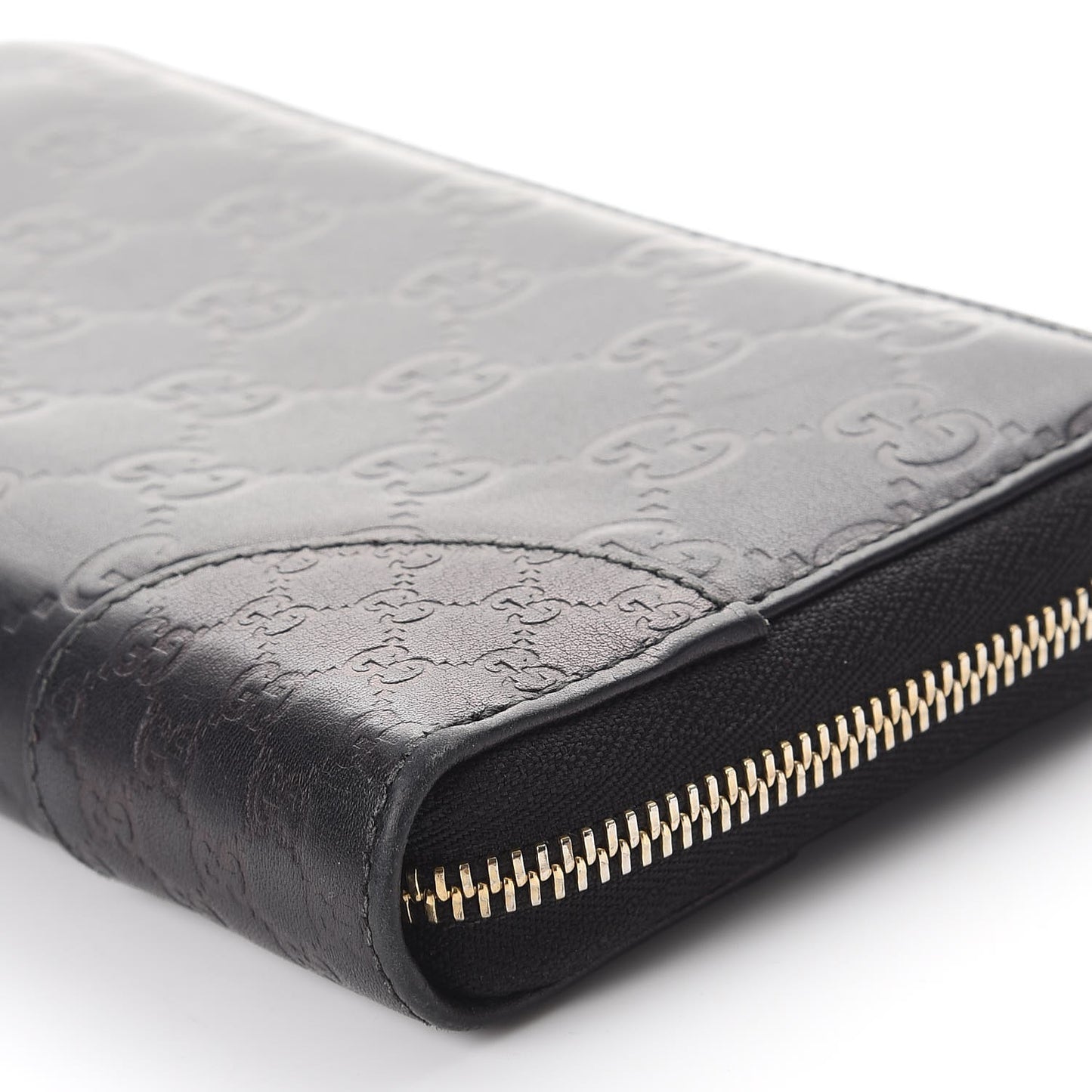 Guccissima Signature Microguccissima Bree Zip Around Wallet Black