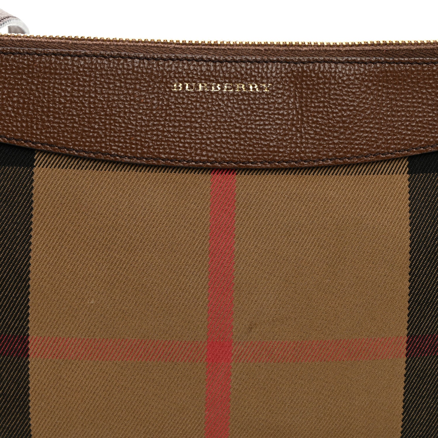 Burberry House Check Derby Peyton Crossbody Clutch Bag Tan 8 of 11