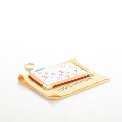 Louis Vuitton Monogram Multicolor Key Pouch White 4 of 7