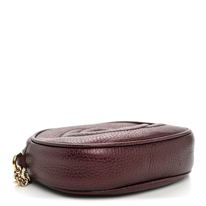 Gucci Metallic Pebbled Calfskin Mini Soho Chain Bag Purple 4 of 10