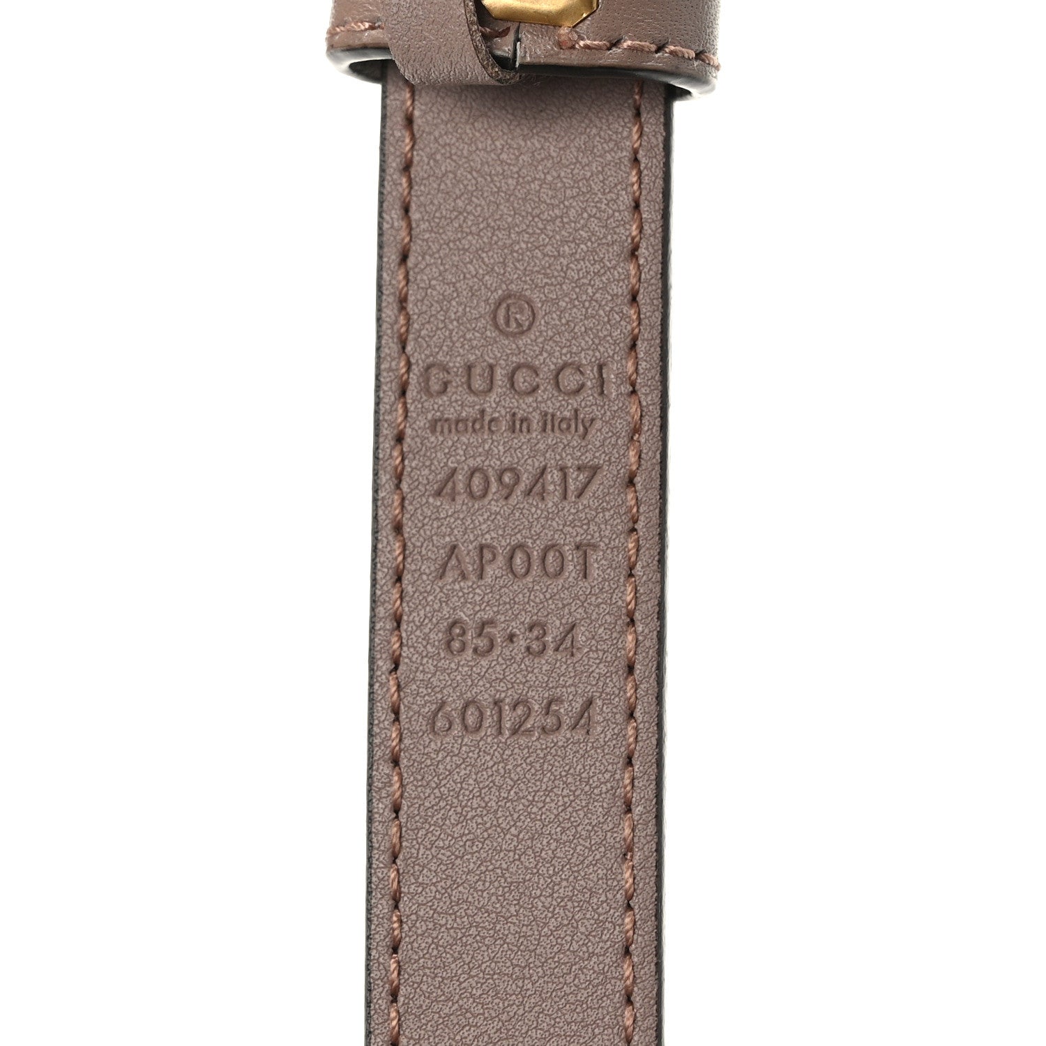 Gucci Calfskin Double G 20mm Belt 85 34 Porcelain Rose 3 of 4