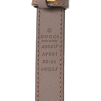 Gucci Calfskin Double G 20mm Belt 85 34 Porcelain Rose 3 of 4