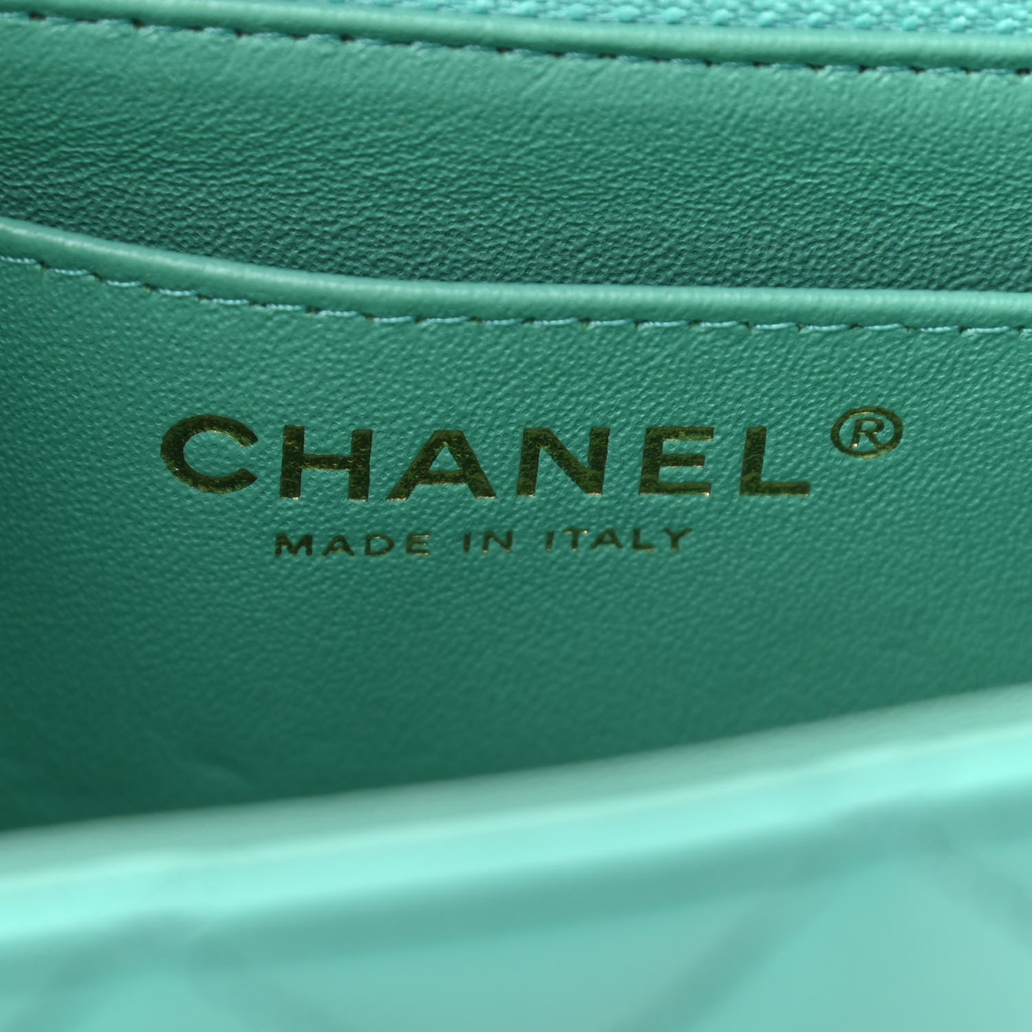 Chanel Lambskin Quilted Mini Rectangular Flap Green 6 of 12
