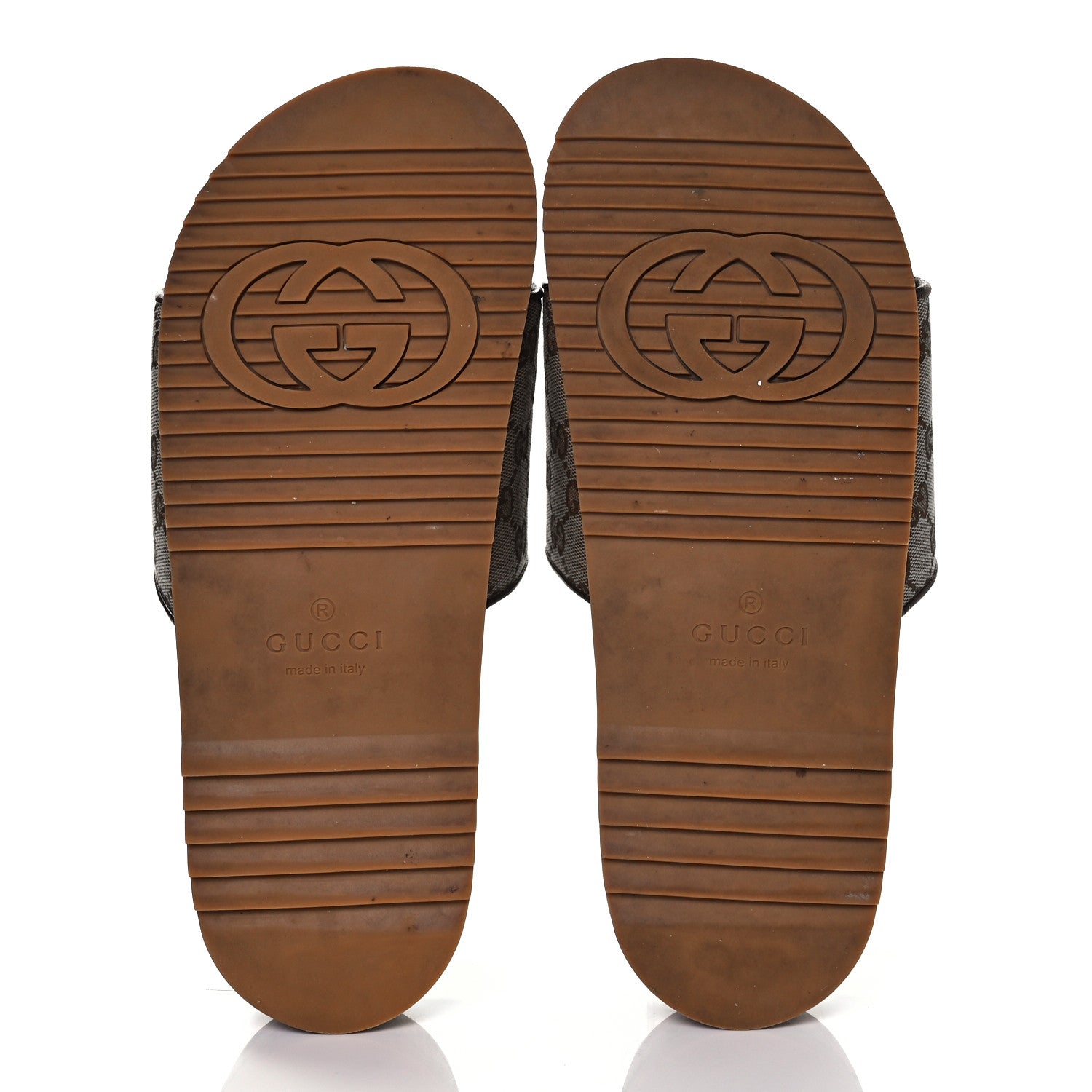 Gucci Canvas GG Monogram Mens Slide Sandals 10 Beige 5 of 9