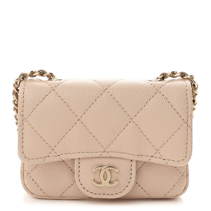 Chanel Caviar Quilted Mini Chain Belt Bag Light Beige 1 of 11