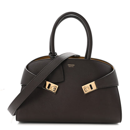 Salvatore Ferragamo Calfskin Small Hug Bag Testa Di Moro Burnt Ocra 1 of 10