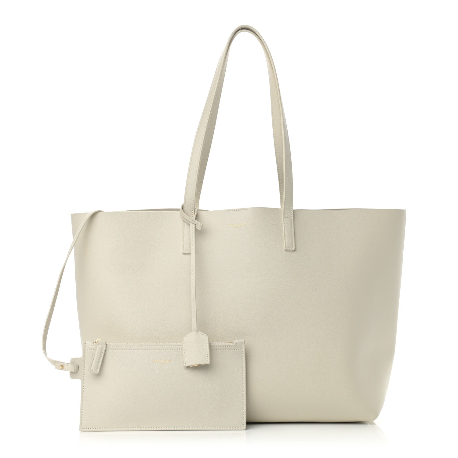 Saint Laurent Calfskin Large Shopping Tote Porcellana 1 of 13