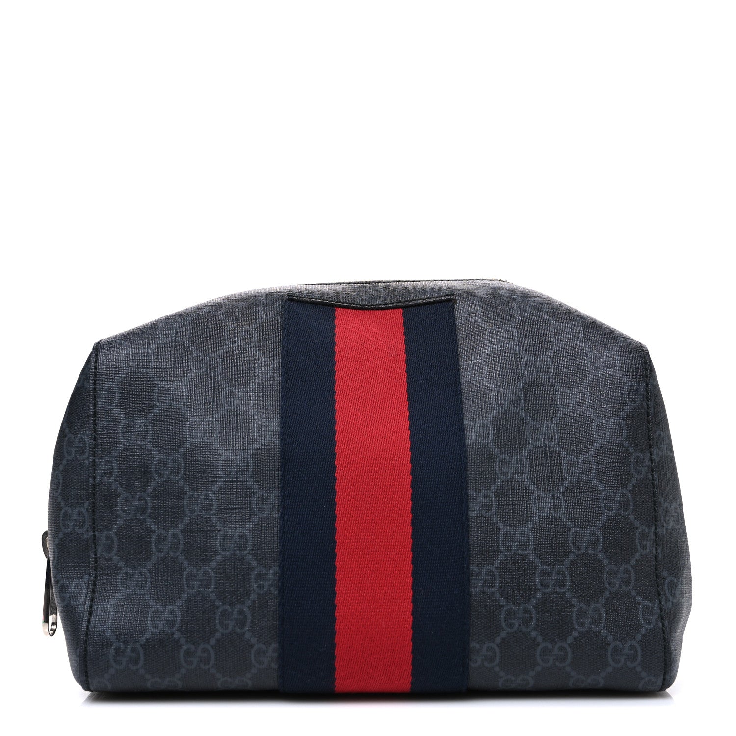 Gucci GG Supreme Monogram Web Toiletry Case Black Grey 1 of 9