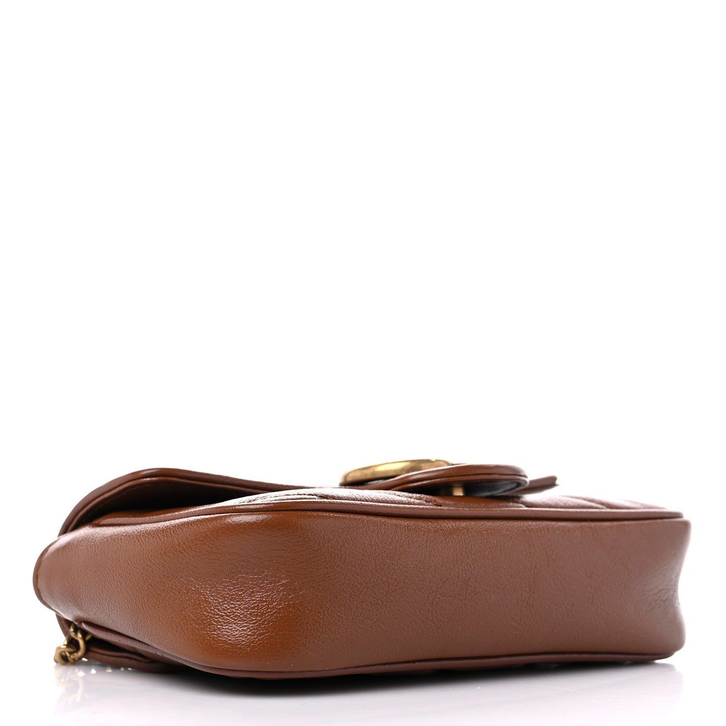 Azalea Calfskin Matelasse Diagonal Super Mini GG Marmont Shoulder Bag Cuir