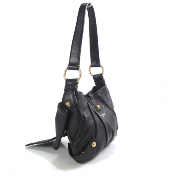 Chevre Mini Bow Handbag Black