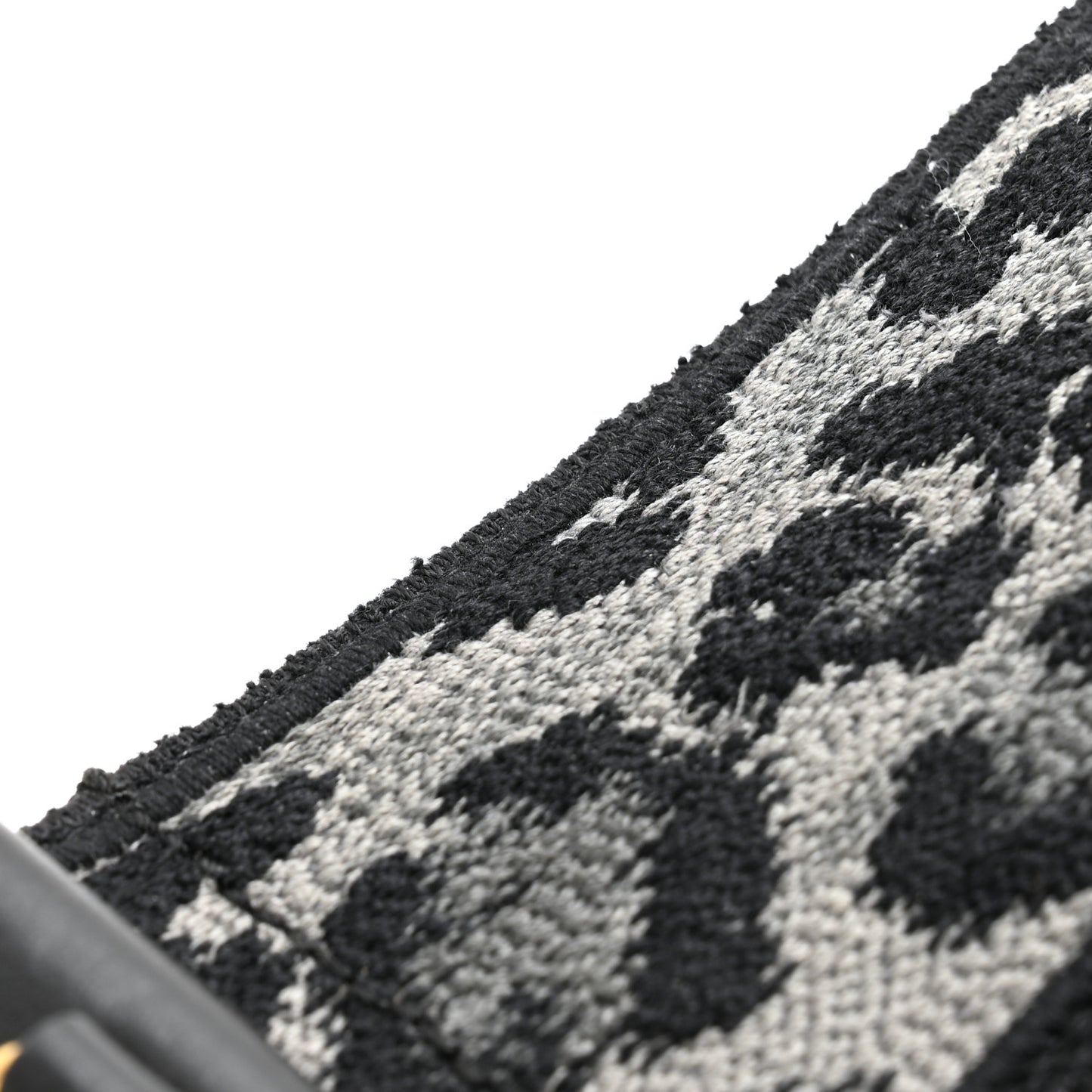 Canvas Mizza Embroidered Leopard Shoulder Strap Grey