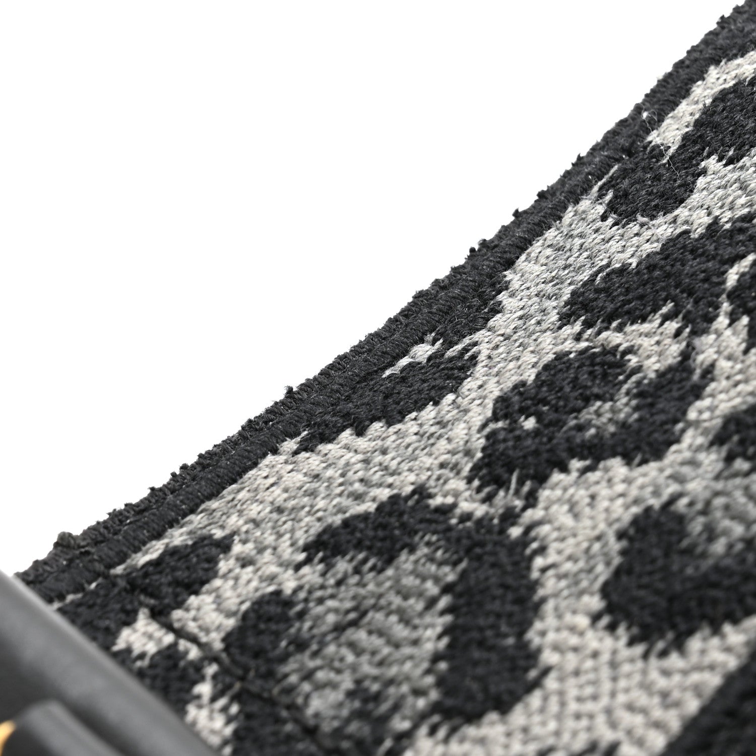 Christian Dior Canvas Mizza Embroidered Leopard Shoulder Strap Grey 5 of 6