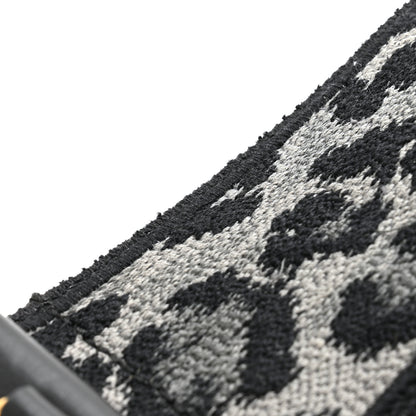 Christian Dior Canvas Mizza Embroidered Leopard Shoulder Strap Grey 5 of 6