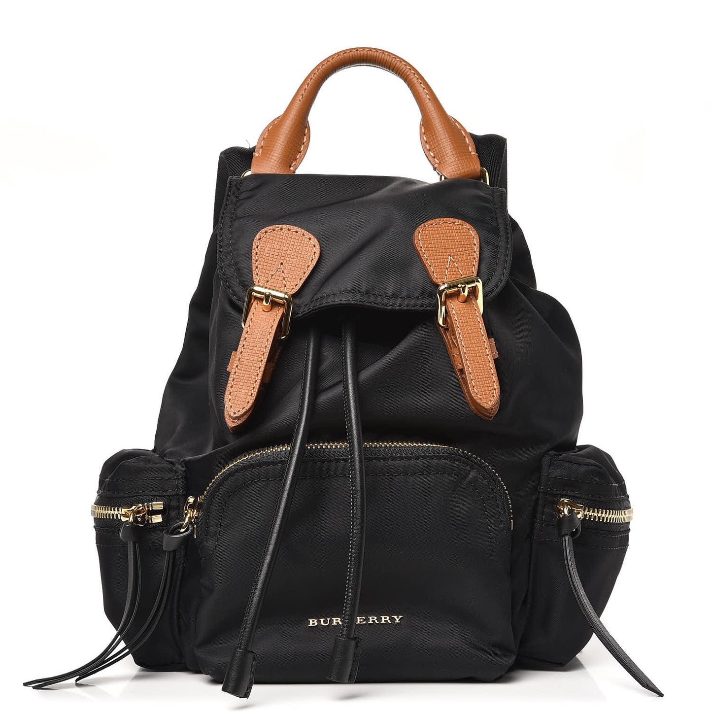 Nylon Small Rucksack Backpack Black