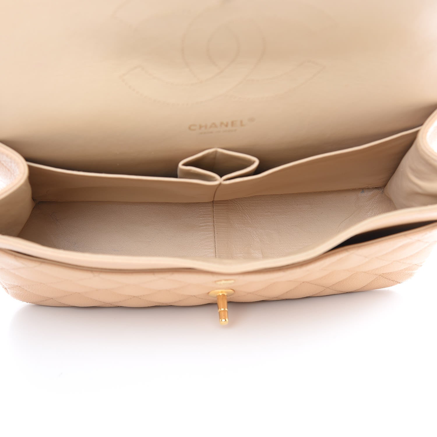 Chanel Caviar Quilted Jumbo Double Flap Beige Clair 5 of 18