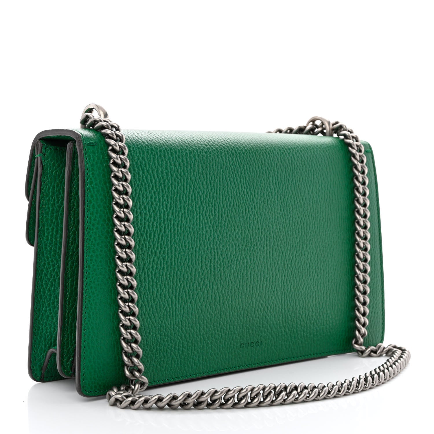 Gucci Pebbled Calfskin Small Dionysus Shoulder Bag Emerald 3 of 13