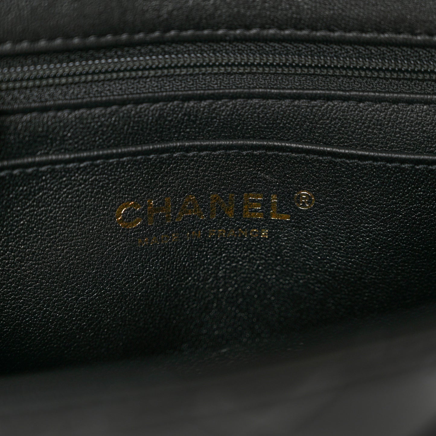 Lambskin Quilted Mini Top Handle Rectangular Flap Black