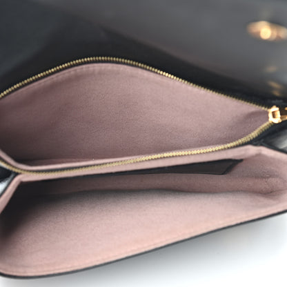 Louis Vuitton Lambskin Embossed Monogram Pochette Coussin Black 5 of 10