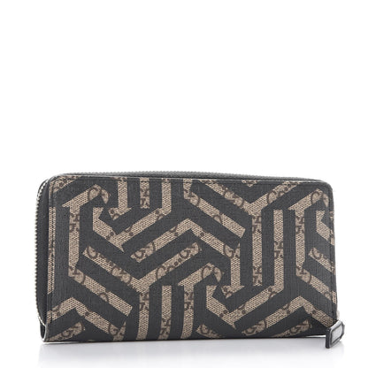 Gucci GG Supreme Monogram Caleido Zip Around Wallet Black 3 of 8