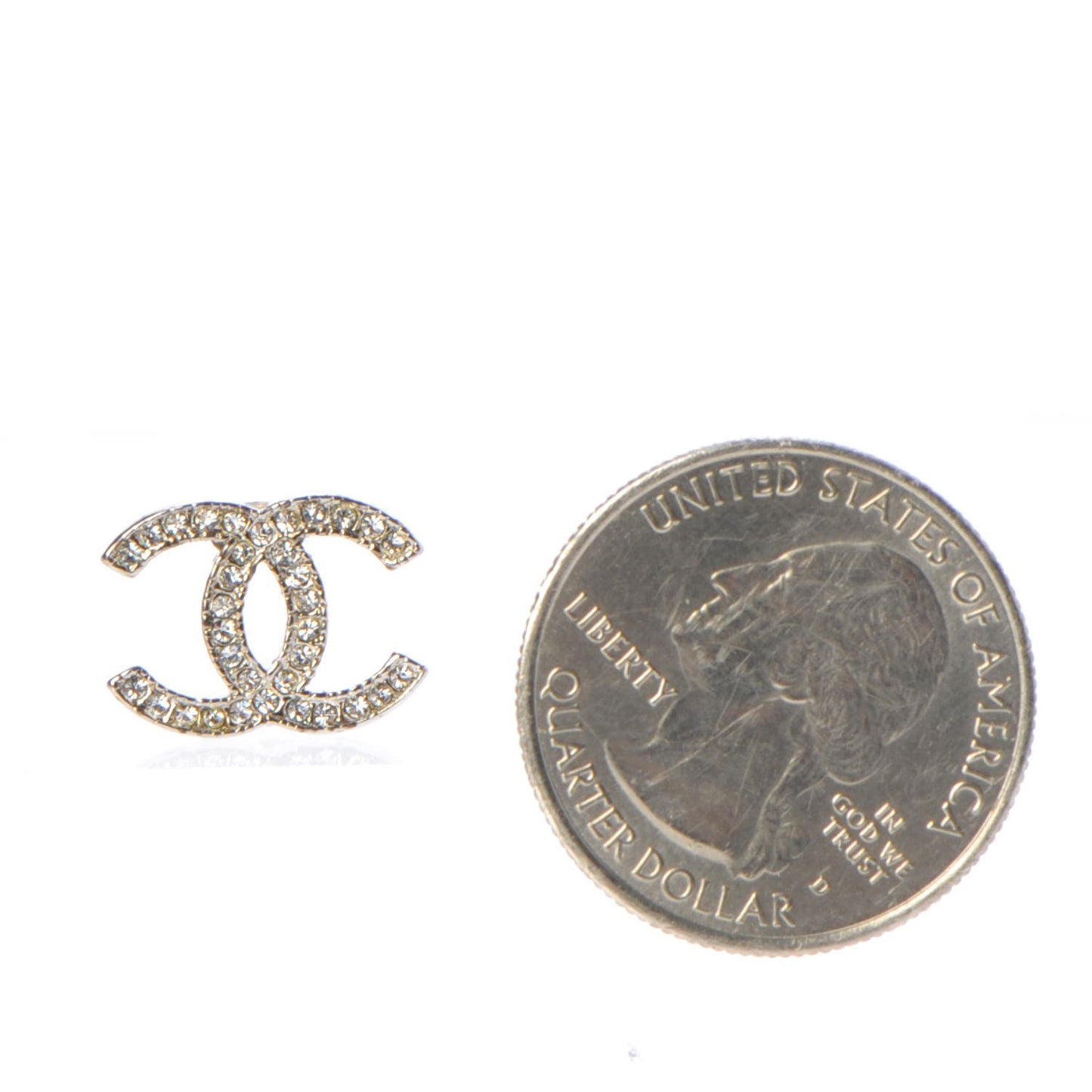 Crystal CC Earrings Silver