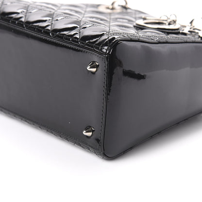 Christian Dior Patent Cannage Medium Lady Dior Black 7 of 10